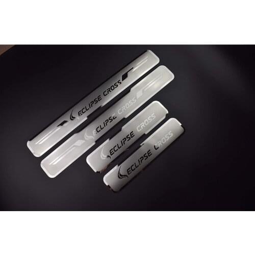 Autonemaker for Mitsubishi Eclipse Cross Accessories 2017-2021 Steel Door Sill Protector Door Sill Guard Scuff Plate Trim 4pcs