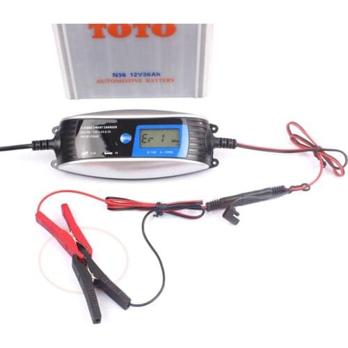 6V 4A Automatic Smart Motorcycle Battery Charger Maintainer for Car Motorcycle Automatic Battery Trickle Charger with LED