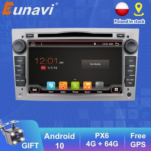 Eunavi 2 Din Android 10 Car Radio DVD Player For Opel Vauxhall Astra H G J Vectra Antara Zafira Corsa Auto Multimedia GPS Navi