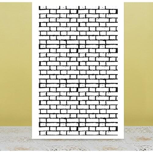 AZSG Brick Wall Background Clear Stamps/Seals For DIY Scrapbooking/Card Making/Album Decorative Silicone Stamp Crafts