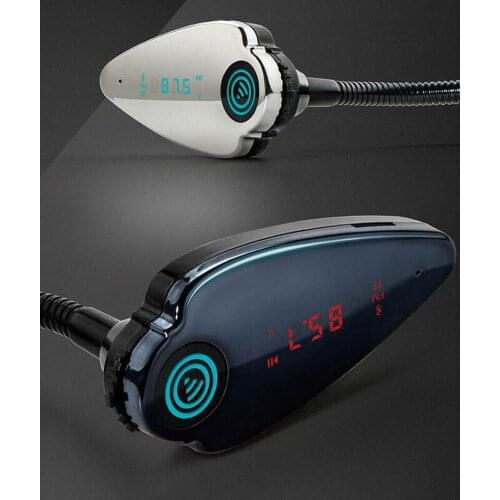 Bluetooth Car Kit FM Transmitter Hands Free AuxMp3 Player Modulator with LED Display Portable Dual USB Charger Transmissor FM