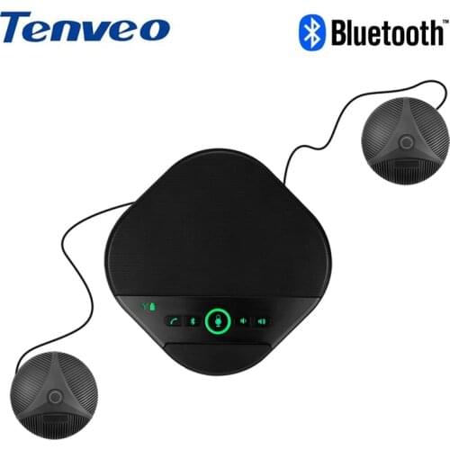 TENVEO A3000BEX USB bluetooth Speaker Conference phone with 2 mics speaker Speakerphone for softphone Mobile Phone tablet pad