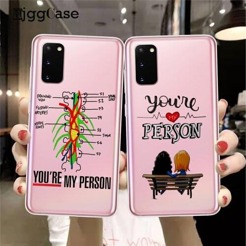 Greys Anatomy You are my person Phone Case For Samsung S21 S8 S9 S10 S20 Plus FE Note 10 20 Ultra Lite clear back Cover Shell
