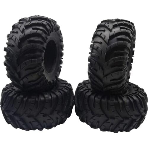 For 1/10 RC Crawler Traxxas TRX4 TRX6 Axial SCX10 90046 Wraith 4PCS 130mm 2.2inch Mud Grappler Rubber Tyre Wheel Tires