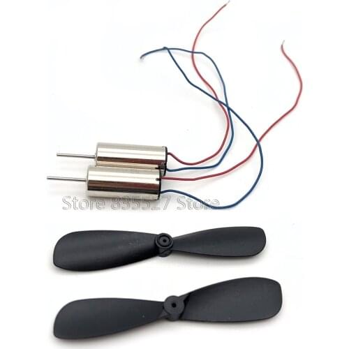 2pcs motor + 2pcs propeller / Lot Four-Axis Aircraft Motor (A Pair) Small Glider 716 Hollow Cup Super High Speed Motor Propelle