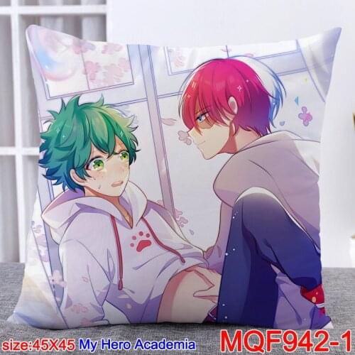45X45CM Anime Boku No Hero Academia Pillow Covers My Hero Academia Dakimakura Case 3D Double Sided Print Pillowcase Customize M2