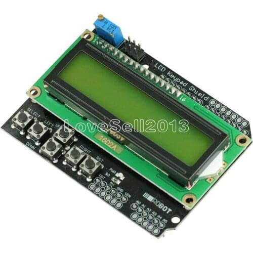 Keypad Shield LCD1602 1602 LCD Display ATMEGA328 ATMEGA2560 for Raspberry Pi Arduino UNO R3 Yellow Backlight
