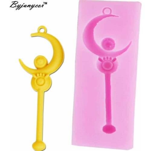 Epoxy UV Resin Silicon Mold Key Star Moon Heart Cute Stick Mould For Epoxy Resin Jewelry Pendant Making DIY Craft Tool M581