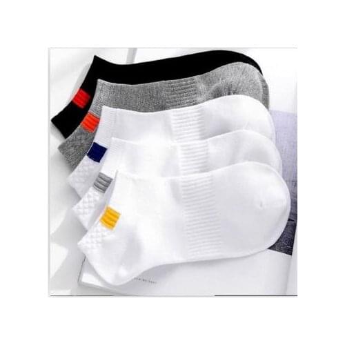 10pieces=5pair/lot Summer Cotton Man Short Socks Fashion Breathable Boat Socks Comfortable Casual Socks Male White Hot