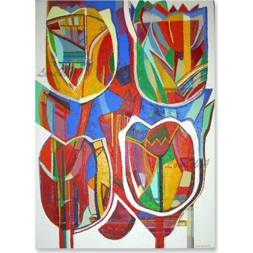 Modern Kids Room Wall Decor Cartoon Abstract Colorful Oil Painting Unframed New Canvas Art Wall Picture Hangings Home Piece Good