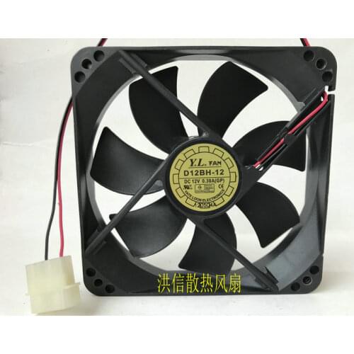 Original 12025 d12bh-12 12V 0.30a chassis power supply cooling fan