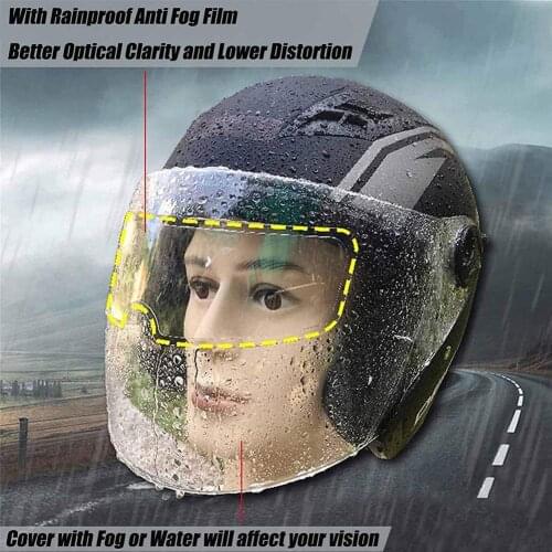 Clear Rainproof And Anti-fog Film For Motorcycle Helmet Universal Helmet Patch Film Motorcycle Helmet Lens Fog Resistant Films