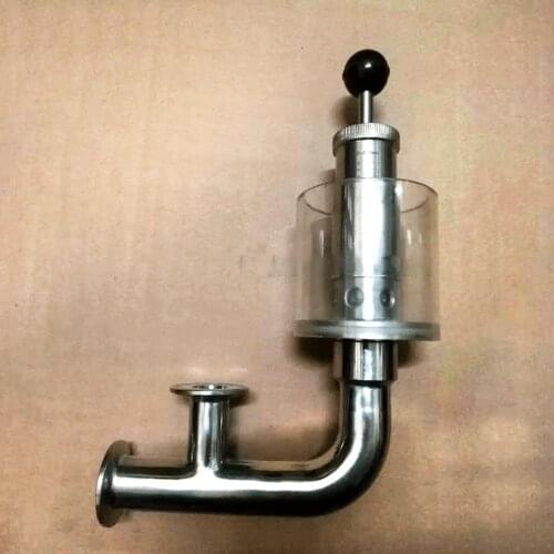 1.5" Tri Clamp 0.2-2.2 Bar Adjustable Pressure Relief Safety Valve Sanitary SUS304 Stainless Homebrew Beer Fermenter With Base