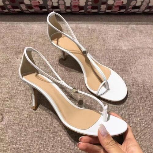 Chic High Heels Sandals Women Clip Toe 2020 Summer Shoes Women White Sandalias Mujer Casual Sandalia Feminina Sexy Buty Damskie
