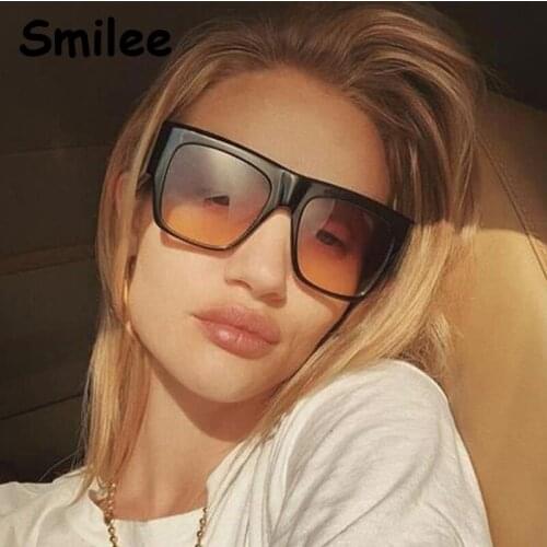 New Vintage Oversize Square Sunglasses Women Luxury Big Frame Sun Glasses Fashion Gradient Female Glasses UV400 Oculos