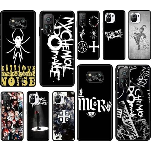 Band My Chemical Romance Case For Xiaomi Mi Poco X3 NFC M3 10T Pro 5G 9T 11 Note 10 Lite Black Shell Silicone Phone Cover Funda