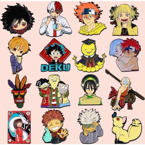 ZF3366 Funny Collection Anime Figure Hard Enamel Pin Badge Backpack Bag Collar Lapel Pins Decoration Jewelry Gifts For Friends