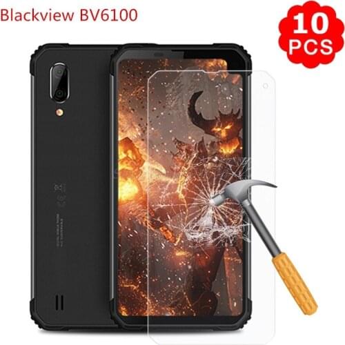 10Pcs Tempered Glass For Blackview BV6100 Glass Screen Protector 9H Protective Mobile Phone Film For Blackview BV6100 IP68 6.88"