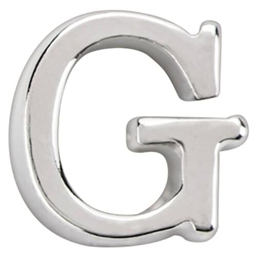 10pcs Silver letter G Charm floating charms for Living glass locket