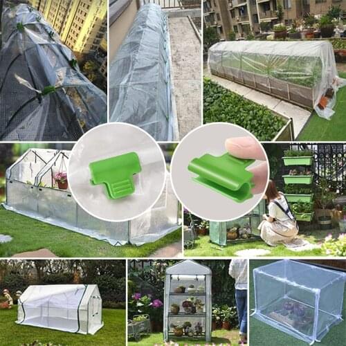 12pcs Greenhouse Clamps Clips Plant Stakes Pipe Clamps For Outer Diameter Shed Film Row Cover Shading Netting Tunnel Hoop Clips