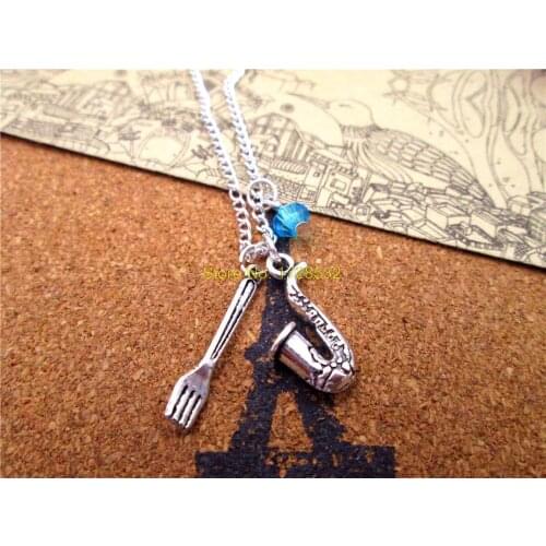 3pcs/lot Fashion Little Mermaid Necklace. Ariel Necklace. Part of Your World. Dinglehopper.harm pendant necklace