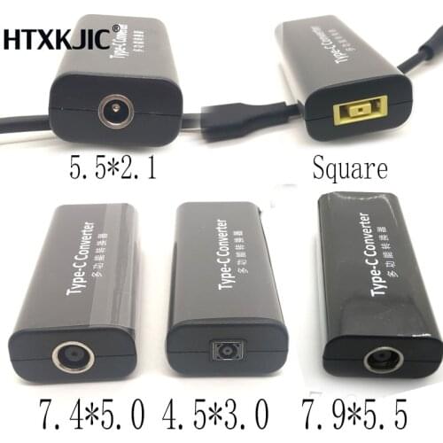USB-C Type-C Power to DC 5.5*2.1 /4.5*3.0 /7.4*0.6 /7.9*0.9 adapter Cable For HP Lenove Laptop Power adapter Voltage Converter