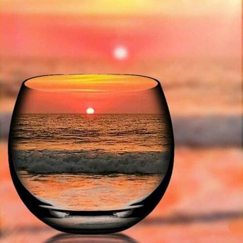 DIY 5D Diamond Painting Landscape Sunset Cross Stitch Kit Full Diamond Embroidery Landscape Mosaic Art Picture Rhinestone Decora