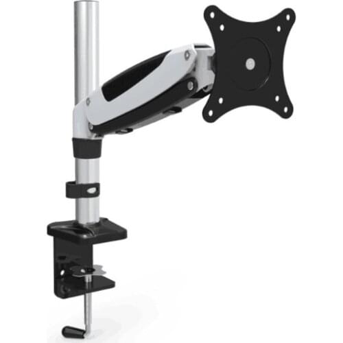Aluminum Gas Spring 360 Degree 15"-27" Monitor Holder Desk Clamping Mount Full Motion Height Adjustable TV Mount Bracket Arm