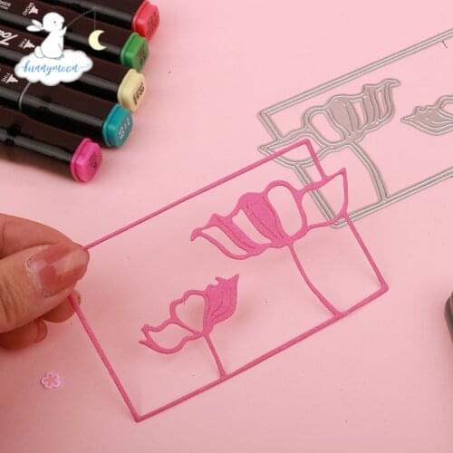 Bunnymoon Flower Metal Cutting Dies Embossing Scrapbooking Stencil Craft Cut Dies For DIY Card Crafts Handmade