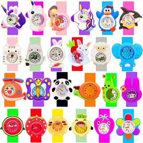 Unicorn Watch 27 Patterns Animal Team Children Watch 3D Pony Kids Watches for Boys Girls Baby Birthday Party Gift Students Clock