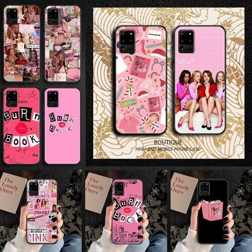 Mean Girls Burn Book Phone case For Samsung Galaxy Note 4 8 9 10 20 S8 S9 S10 S10E S20 Plus UITRA Ultra black luxury coque