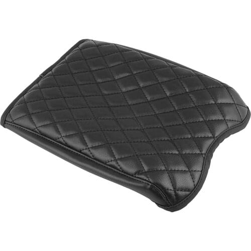 Black Automotive Armrest Cushion Cover Mat PU Leather for Toyota Tacoma