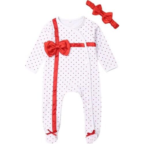 Infant Baby Girl Boy Kids 0-12M Rompers Xmas Christmas Santa Claus Romper Jumpsuits Hat Clothes