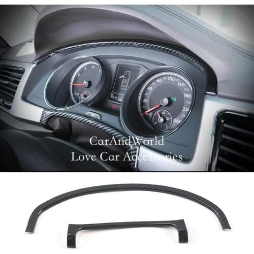 For VW Volkswagen Teramont Atlas 2017-2019 Console Dashboard Tachometer Panel Strips Cover Trims Inner Chrome Car Accessories