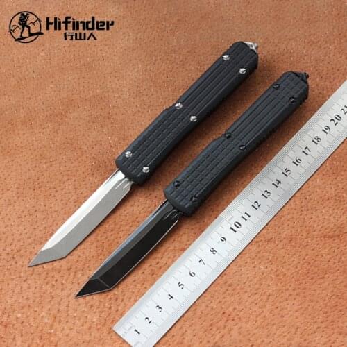 Hifinder D2 blade aluminum handle camping survival outdoor EDC hunt Tactical tool dinner kitchen knife
