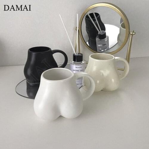Art Half-length Ceramic Mug Creativity Modern Mini Funny Butt Coffee Mugs Drinking Cup Office Desktop Ornaments Home Decoration