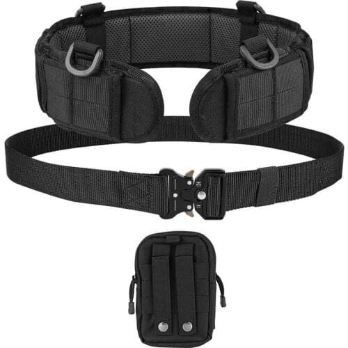 Outdoor Belt Equipment Set Adjustable Thicken Nylon EDC Belt With Waist Bag For Camping Hunting Accessories