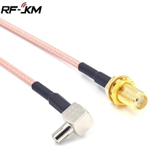 10PCS/lot SMA Female Jack To TS9 Male Right Angle RG316 Pigtail RF Coax Cable 15cm For HUAWEI Modem SMA Cable