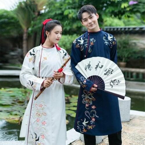 Hanfu Man Original Chinese Traditional Tang Dynasty Robe Couples Han Dynasty Swordsman Cosplay Costume Man Stage Tang Suit