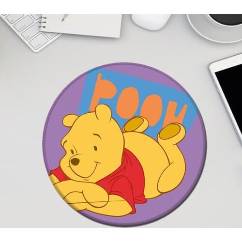 Disney pooh Gaming Mouse Pad Mouse Round 22cm Pad Gamer Computer Mousepad Mouse Mat Carpet For keyboard Desk Mat Mause