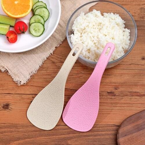 Kitchen Non Stick Rice Paddle Meal Spoon Wheat Straw Household Environmental Non-Stick Rice Spoon