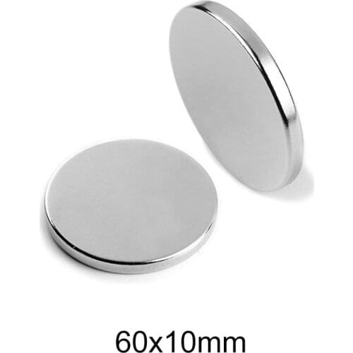 1/2PCS 60x10 mm Big Round Powerful Magnetic magnets 60mm X 10mm Neodymium Magnet Disc 60x10mm N35 Rare Earth Magnet Strong 60*10