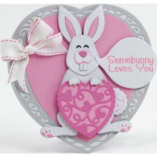 Happy Rabbit Metal Cutting Dies New 2019 Stencils for DIY Scrapbooking DIY Paper Cards Craft Making Craft Fun Decoration