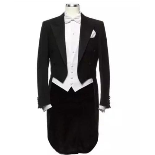 Latest 2020 Cloudstyle Mens Tailcoat Formal Ment Suit Slim Fit 3-Piece Suit Dinner Jacket Wedding Suit Male Swallow-Tailed Coat