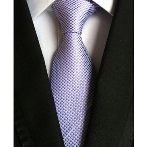 8cm Mens Woven Necktie High Quality Man Purple Ties