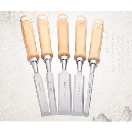 Wood Chisel Set Flat Chisel Carpentry Set Plastic Fiber Handle Carpenter Woodworking Tool Set with Solid Case Wood Tools