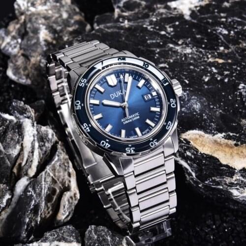 DUKA 2021 New Mens watches Ceramic bezel Brand luxury automatic watch for men mechanical wristwatch NH35 stainless steel Clock