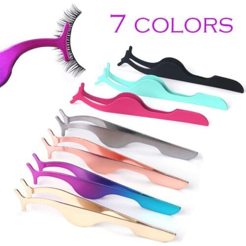 NEW ARRIVED False Eyelash Tweezers Eyelash Extension Curler Nipper Clip Clamp Fake False Eyelash Applicator Forceps Makeup Tools