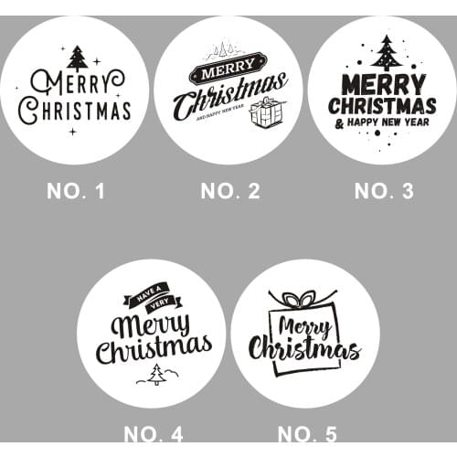 Wholesale 450PCS 4CM DIY Merry Christmas Festival Gift Seal Sticker/Self Adhesive Sticker Pattern Wrapping/Packing Circular