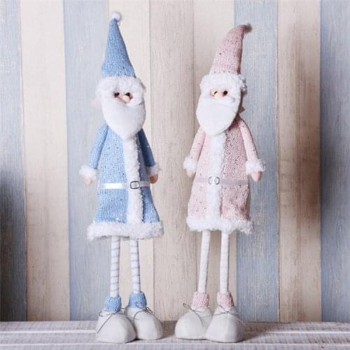 Holiday Decoration Santa Claus Doll Toy Pink Blue Home Decoration New Year Gift for Children 48 Cm Christmas Elf Doll Navidad